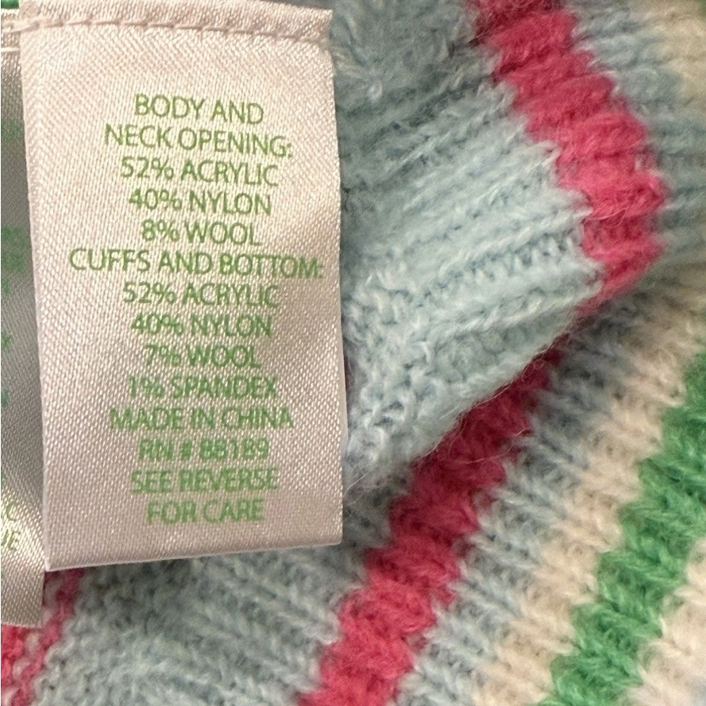 NWT Lilly Pulitzer Wool Striped Sweater XXS New Preppy - Picture 6 of 6